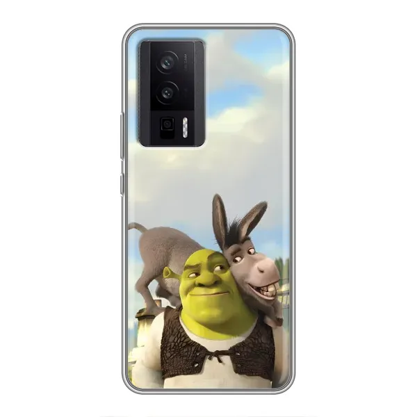 Чехол с принтом «Шрек и Осел» для Xiaomi POCO F5 Pro Чехол с принтом «Шрек и Осел» для Xiaomi POCO F5 Pro