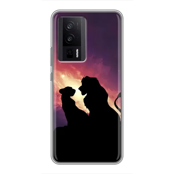 Чохол з принтом «Силует Сімба і Налу» для Xiaomi POCO F5 Pro Чохол з принтом «Силует Сімба і Налу» для Xiaomi POCO F5 Pro