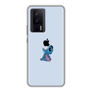 Чохол з принтом Стіч на Xiaomi POCO F5 Pro (Stitch apple)