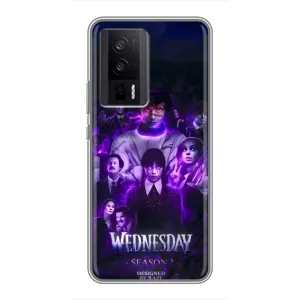 Чохол з дизайном Венздей 2 на Xiaomi POCO F5 Pro (Фіолетова магія Венздей)