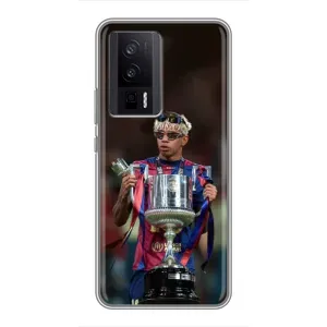 Чохол з футболістом Ламін Ямаль Xiaomi POCO F5 Pro (Ямаль з кубком)