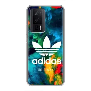 Чехлы Адидас для Xiaomi POCO F5 Pro (AlphaPrint) (Яркий Адидас)