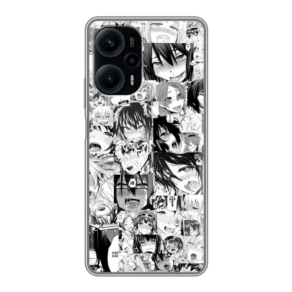 Чехол с принтом «Ahegao manga» для Xiaomi POCO F5 Чехол с принтом «Ahegao manga» для Xiaomi POCO F5