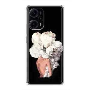 Чехлы (ART) Цветы на Xiaomi POCO F5 (VPrint) (Белые цветы)