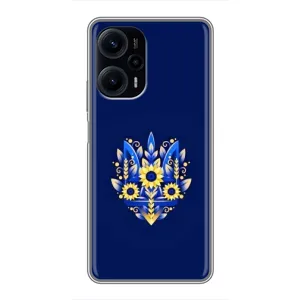 Чохли для Xiaomi POCO F5 Укр. Символіка (AlphaPrint) (Квітковий Герб)