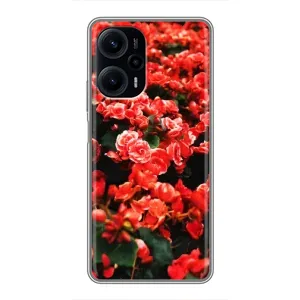 Чехлы с Цветами для Xiaomi POCO F5 (VPrint) (Цветы красные)