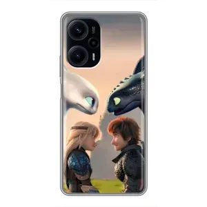 Чехол как приручить дракона на Xiaomi POCO F5 (Иккинг и Астрид)