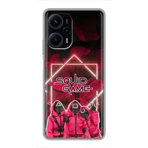 Чехол Гра в кальмара для Xiaomi POCO F5 (Охранники Игра кальмара)