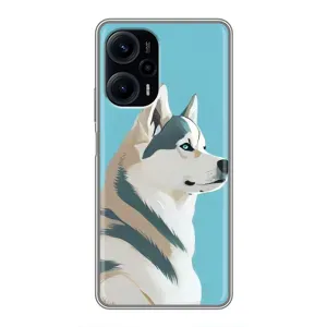 Чохол з Хаскі Xiaomi POCO F5 - (AlphaPrint) (Хаскі арт)