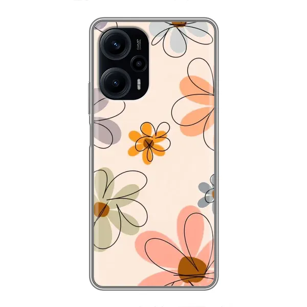 Чехол с принтом «Разноцветные цветы» для Xiaomi POCO F5