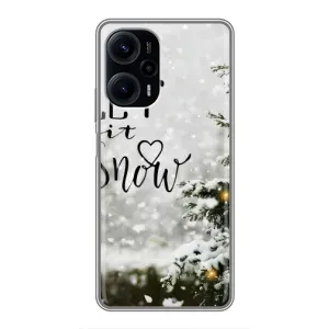 Новорічні, Святкові Чохли для Xiaomi POCO F5 - 2024 год (Let it snow)