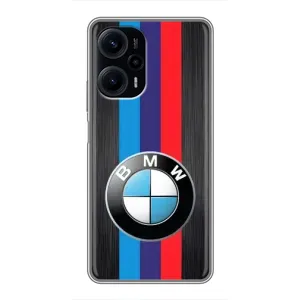 Чехол для Поко Ф5 - с принтом БМВ (AlphaPrint) (Лого BMW)