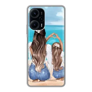 Чохол з друком для Xiaomi POCO F5 - (Мама з дитинкою) (AlphaPrint) (Мама з донькою)