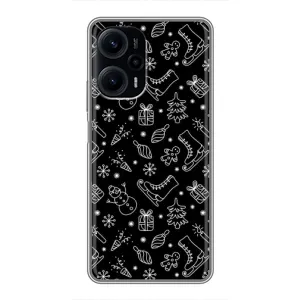 Новорічні, Святкові Чохли для Xiaomi POCO F5 - 2024 год (Новорічний фон)