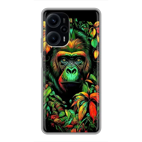 Чохол з принтом «Мавпа в квітах» для Xiaomi POCO F5