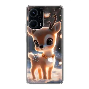 Яскравий чохол для Xiaomi POCO F5 з Зимові Оленята (Оленятко)