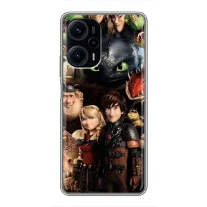 Чехол как приручить дракона на Xiaomi POCO F5 (Персонажи дракона)