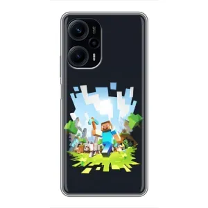 Чохол Майнкрафт на Xiaomi POCO F5 (AlphaPrint) Minecraft (персонажі Minecraft)
