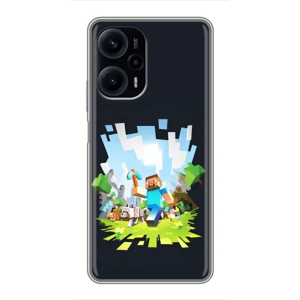 Чехол с принтом «персонажи Minecraft» для Xiaomi POCO F5 Чехол с принтом «персонажи Minecraft» для Xiaomi POCO F5
