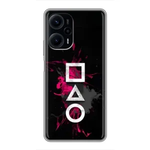 Чехол Гра в кальмара для Xiaomi POCO F5 (Символы Игра кальмара)