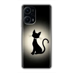 Чохол з принтом для Xiaomi POCO F5 (AlphaPrint) Модні коти (Силует котика)