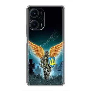 Чехлы с картинкой ЗСУ для Xiaomi POCO F5 (AlphaPrint) (Солдат ЗСУ)