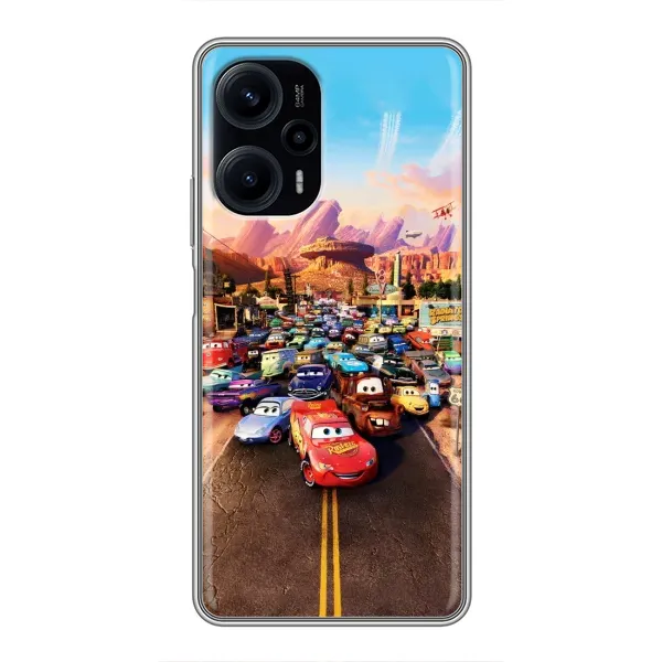 Чохол з принтом «Тачки на трасі» для Xiaomi POCO F5 Чохол з принтом «Тачки на трасі» для Xiaomi POCO F5
