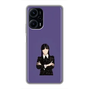 Чехлы Венсдей на Xiaomi POCO F5 Уэнсдей (AlphaPrint) (Уэнздей в черном)