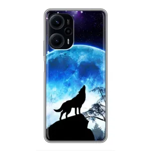 Захисні чохли для Сяомі ПОКО F5 (AlphaPrint) (ХІТ продаж) ВОВК (Вовк на місяць)
