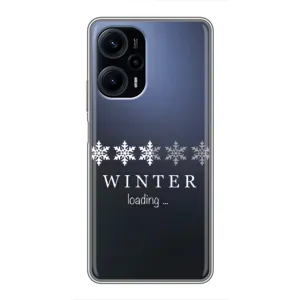 Зимні Чохли для Сяомі ПОКО F5 - прозорий фон (Winter loading)
