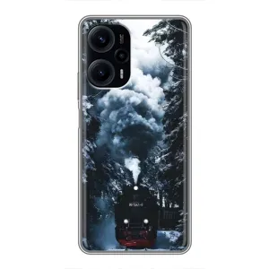Новорічні, Святкові Чохли для Xiaomi POCO F5 - 2024 год (Зимовий потяг)