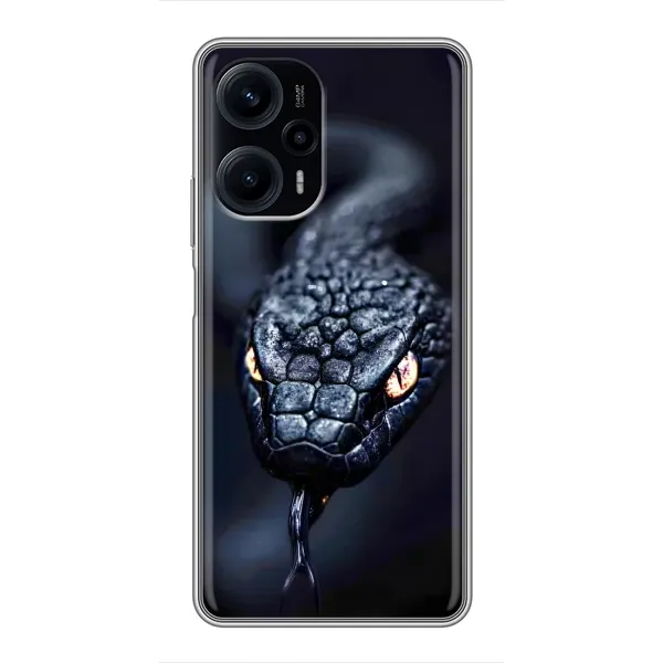 Чохол з принтом «Чорна змія» для Xiaomi POCO F5