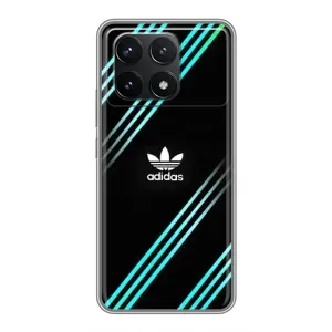 Чехлы Адидас для Xiaomi POCO F6 Pro (AlphaPrint) (Адидас с полосами)