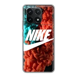 Чехол для Xiaomi POCO F6 Pro - с принтом Найк (AlphaPrint) (Дымчатый найк)