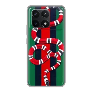 Чехлы ГУЧЧИ для Поко Ф6 Про (AlphaPrint) (Gucci змия)