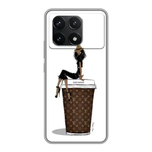 Чехлы Луи Витон для Xiaomi POCO F6 Pro (AlphaPrint - LOUIS VUITTON) (кофе LOUIS VUITTON)
