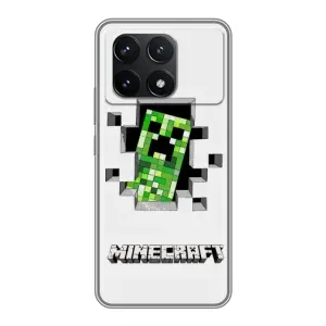 Чохол Майнкрафт на Xiaomi POCO F6 Pro (AlphaPrint) Minecraft (кріпер Майнкрафт)