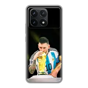 Чехлы для Xiaomi POCO F6 Pro (Leo чемпион) (AlphaPrint) (Кубок Месси)
