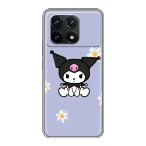 Чохол з кроликом Куромі на Xiaomi POCO F6 Pro (Куромі в квітах)