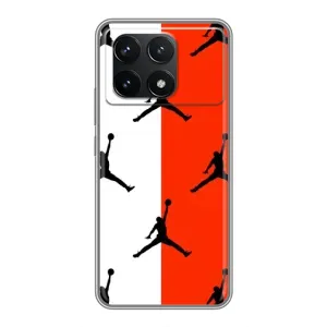Чехлы для Xiaomi POCO F6 Pro - с картинкой JORDAN (AlphaPrint) (Лого Джордан)