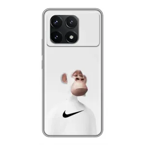Чехлы с Обезьянами NFT для Xiaomi POCO F6 Pro (AlphaPrint) (обезьяна NFT Nike)