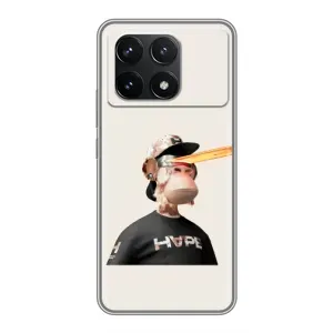 Чехлы с Обезьянами NFT для Xiaomi POCO F6 Pro (AlphaPrint) (обезьяна NFT в очках)