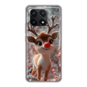 Яркий чехол для Xiaomi POCO F6 Pro с Зимними Оленятами