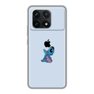 Чехол с принтом Стич на Xiaomi POCO F6 Pro (Stitch apple)