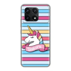 Чехол для Поко Ф6 Про - (Единорожки - Новинки) (AlphaPrint) (Unicorn)