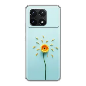 Чехлы с Цветами для Xiaomi POCO F6 Pro (VPrint) (Желтый цветок)