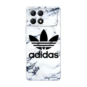 Чехлы Адидас для Xiaomi POCO F6 (AlphaPrint) (Адидас на мраморе)