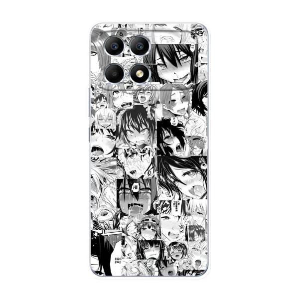 Чохол з принтом «Ahegao manga» для Xiaomi POCO F6 Чохол з принтом «Ahegao manga» для Xiaomi POCO F6