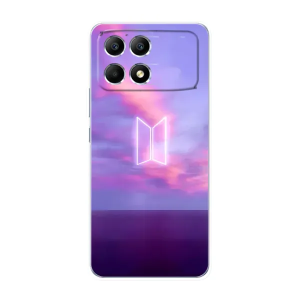 Чохол з принтом «BTS логотип» для Xiaomi POCO F6 Чохол з принтом «BTS логотип» для Xiaomi POCO F6