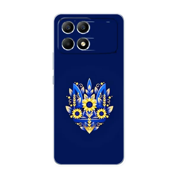 Чехол с принтом «Цветочный Герб» для Xiaomi POCO F6